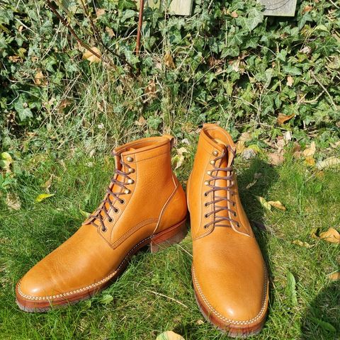 Jakkrabbits Logger Boot in Tochigi Oil Vachetta #1 Light Brown