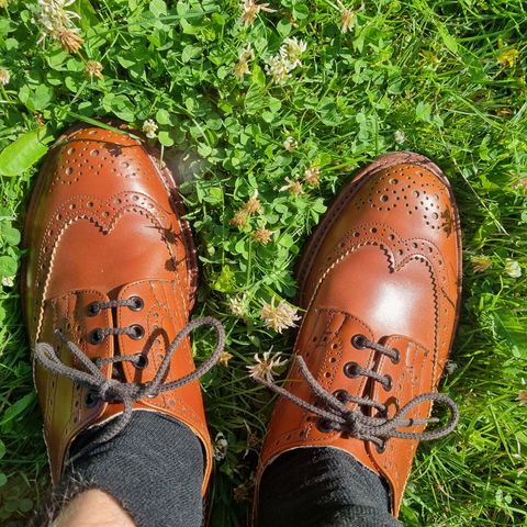 Tricker's Bourton Country Shoe in Marron Antique