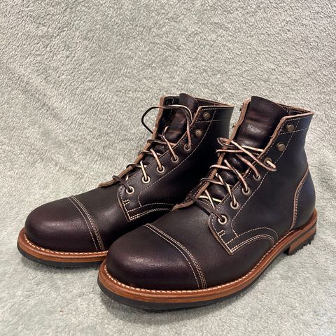 Truman Cap Toe Boot in Horween Java Waxed Flesh