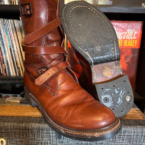 Eastman Leather Tanker Boots in Russet Brown Horsehide