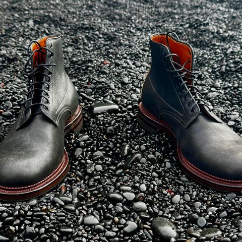Viberg Navvy Boot in Horween Washed Chromexcel