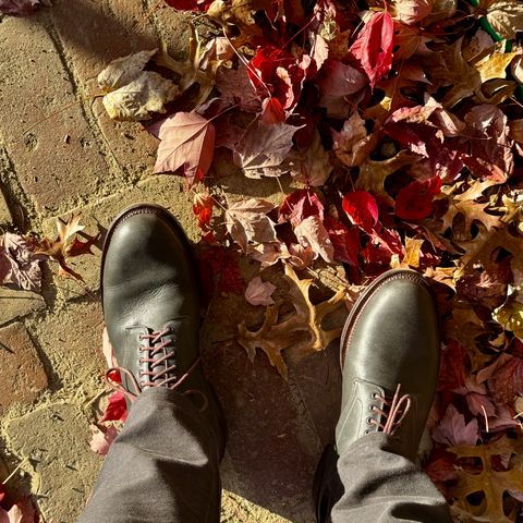 Viberg Navvy Boot in Horween Washed Chromexcel