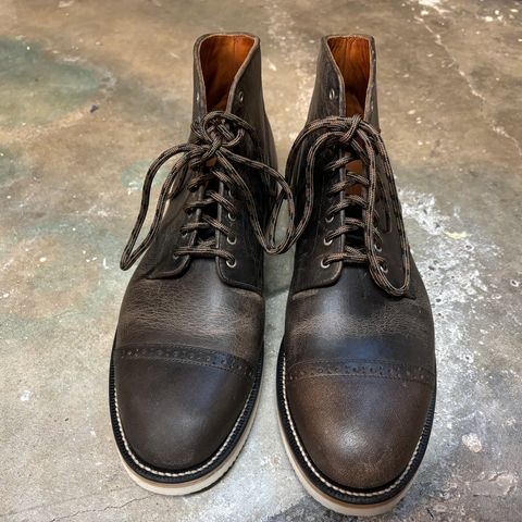 Grant Stone Garrison Boot in teton waxy stag from gallun tannery