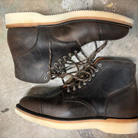 Grant Stone Garrison Boot in teton waxy stag from gallun tannery