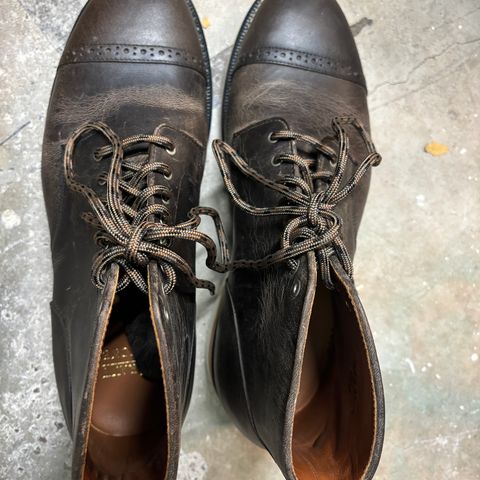 Grant Stone Garrison Boot in teton waxy stag from gallun tannery