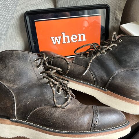 Grant Stone Garrison Boot in teton waxy stag from gallun tannery