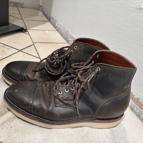 Grant Stone Garrison Boot in teton waxy stag from gallun tannery
