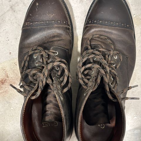 Grant Stone Garrison Boot in teton waxy stag from gallun tannery