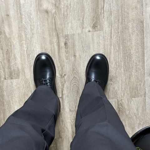John Lofgren USN Low Quarter Shoes in Black French Calfskin