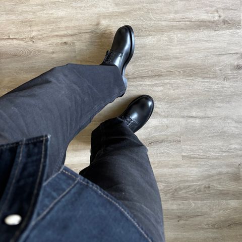 John Lofgren USN Low Quarter Shoes in Black French Calfskin