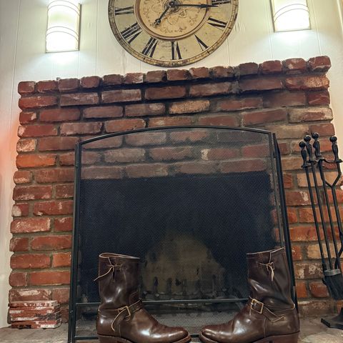 Role Club Anniversary Engineer Boots in Brown Italian Horsehide