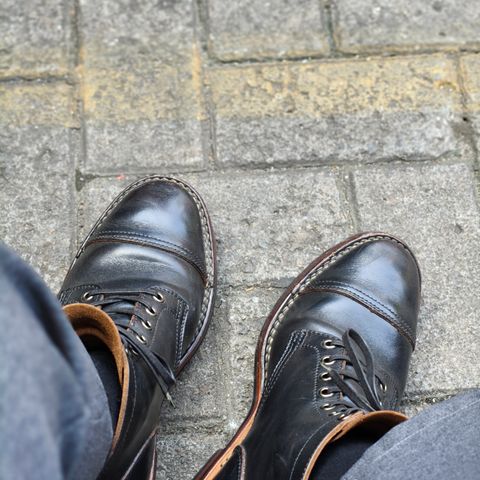 Viberg Service Boot in Horween Black Chromexcel