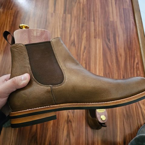 Grant Stone Chelsea Boot in Horween Dune Chromexcel