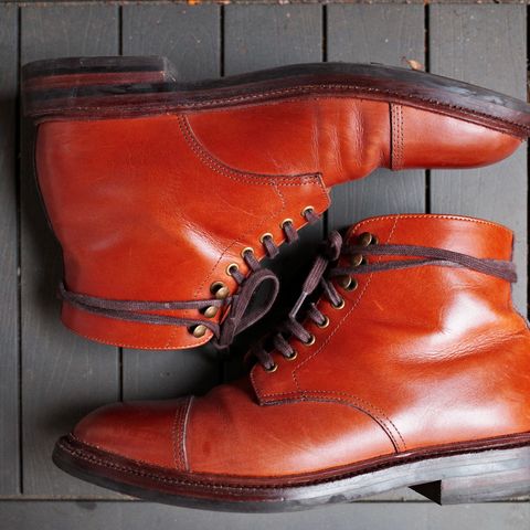 Grant Stone Cap Toe Boot in Annonay British Tan Calf