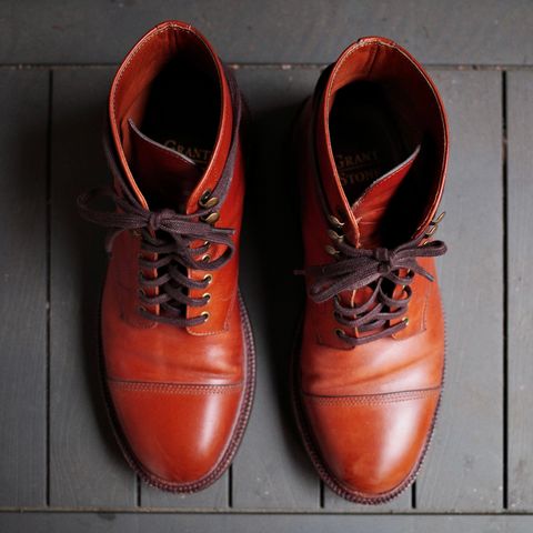 Grant Stone Cap Toe Boot in Annonay British Tan Calf