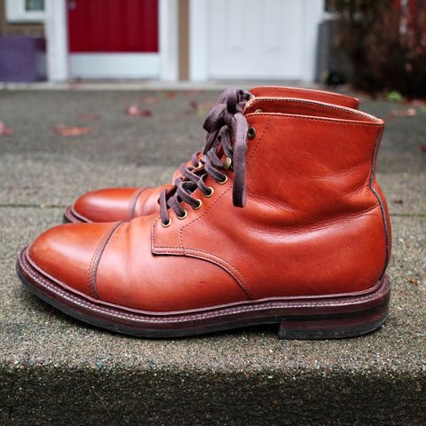 Grant Stone Cap Toe Boot in Annonay British Tan Calf