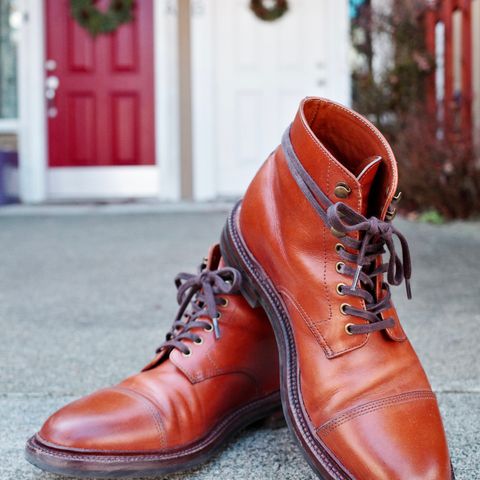 Grant Stone Cap Toe Boot in Annonay British Tan Calf