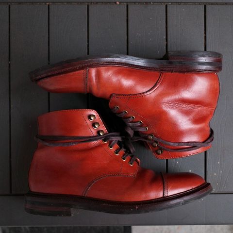 Grant Stone Cap Toe Boot in Annonay British Tan Calf