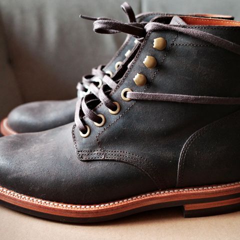 Grant Stone Diesel Boot in C.F. Stead Earth Waxy Commander Suede
