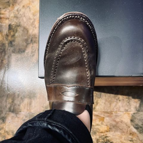Grant Stone Traveler Penny in Horween Maduro Shell Cordovan