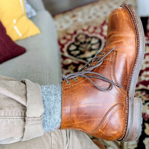 Caswell Lisbon in C.F. Stead Caramel Classic Oiled Shoulder