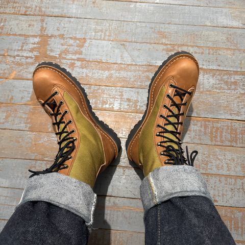 View photo of Danner Light Revival in Khaki Full Grain