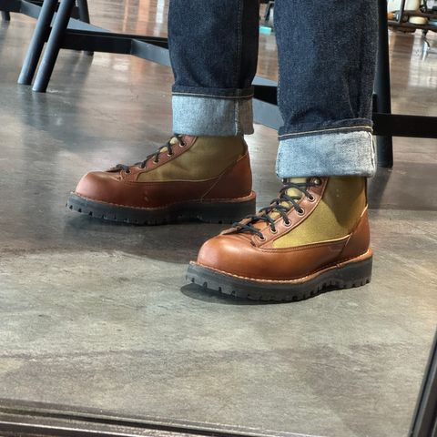 View photo of Danner Light Revival in Khaki Full Grain