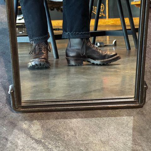 White's Okanogan in Horween Dark Brown Waxed Flesh