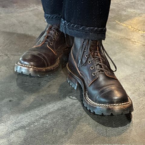 White's Okanogan in Horween Dark Brown Waxed Flesh