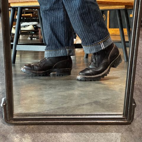 White's Okanogan in Horween Dark Brown Waxed Flesh