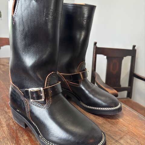 View photo of Wesco Boss Engineer Boot in Maryam Black Horsehide