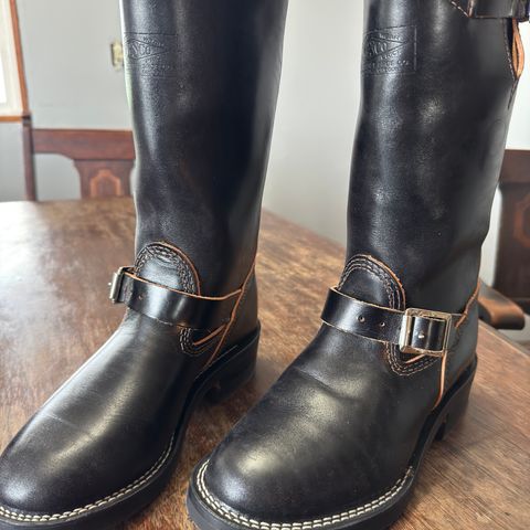 View photo of Wesco Boss Engineer Boot in Maryam Black Horsehide