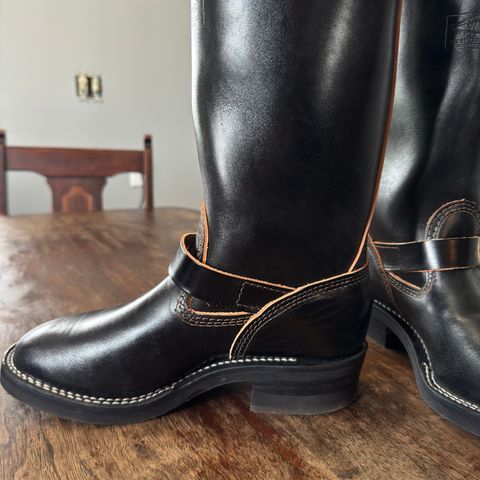 View photo of Wesco Boss Engineer Boot in Maryam Black Horsehide