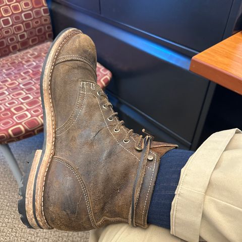 Truman Cap Toe Boot in C.F. Stead Snuff Rambler