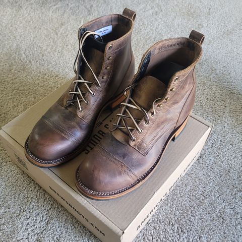 Drew's 6" Contractor Captoe in Rowdy Smooth