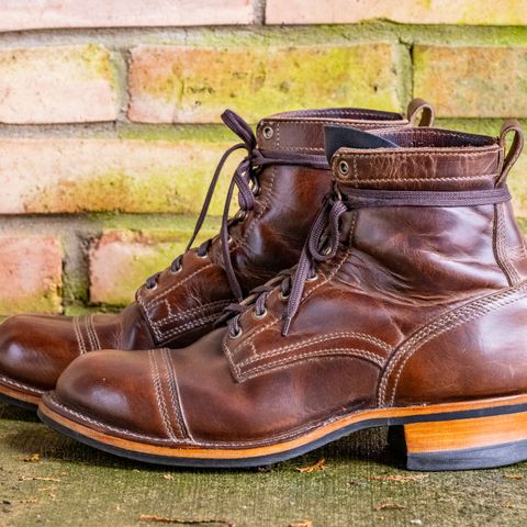 Drew's 6" Contractor Captoe in Rowdy Smooth