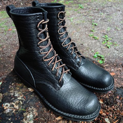 Nicks MTO in Law Tanning Black Smooth Shruken Bison