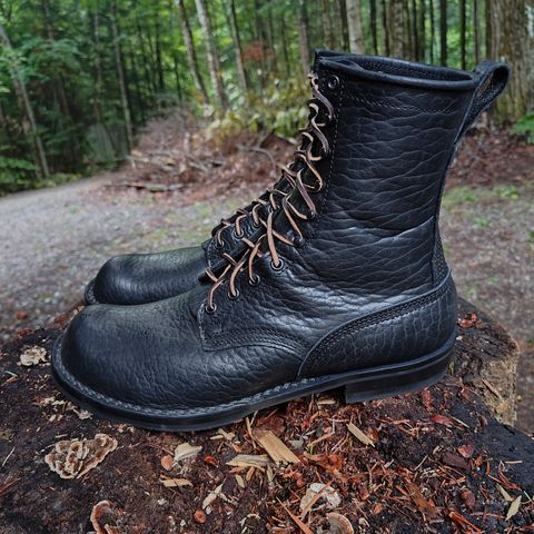 Nicks MTO in Law Tanning Black Smooth Shruken Bison