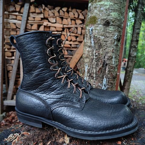 Nicks MTO in Law Tanning Black Smooth Shruken Bison