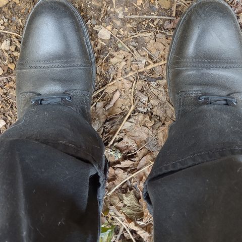 Thursday Vanguard in Black Waxed Roughout
