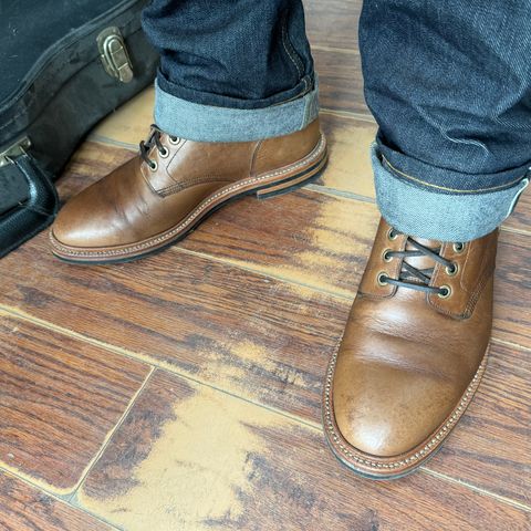 Grant Stone Diesel Boot in Horween Dune Chromexcel