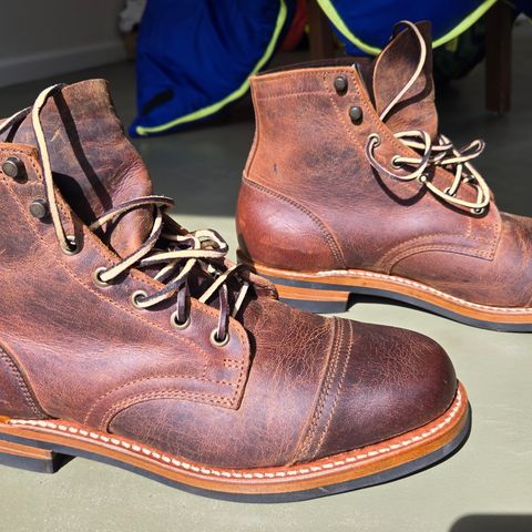 Truman Cap Toe Boot in Cognac Teton Stag