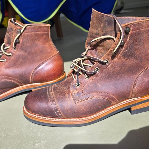 Truman Cap Toe Boot in Cognac Teton Stag