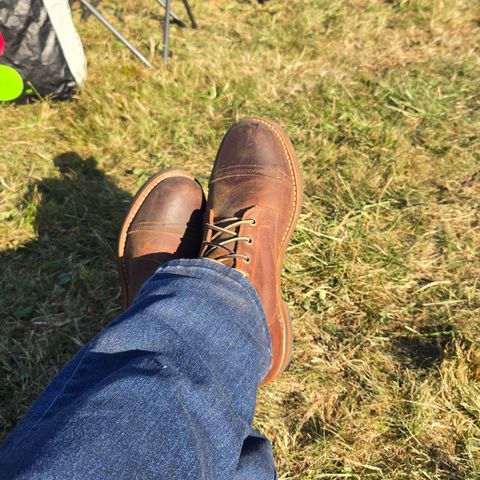 Truman Cap Toe Boot in Cognac Teton Stag