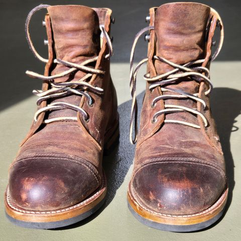 Truman Cap Toe Boot in Cognac Teton Stag