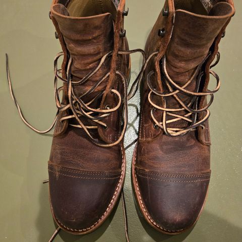 Truman Cap Toe Boot in Cognac Teton Stag