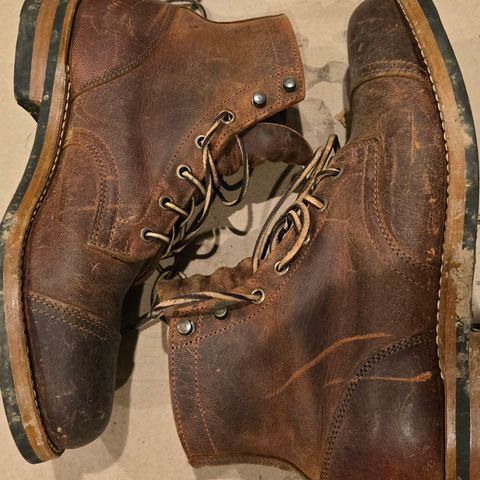 Truman Cap Toe Boot in Cognac Teton Stag