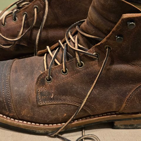 Truman Cap Toe Boot in Cognac Teton Stag