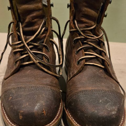 Truman Cap Toe Boot in Cognac Teton Stag