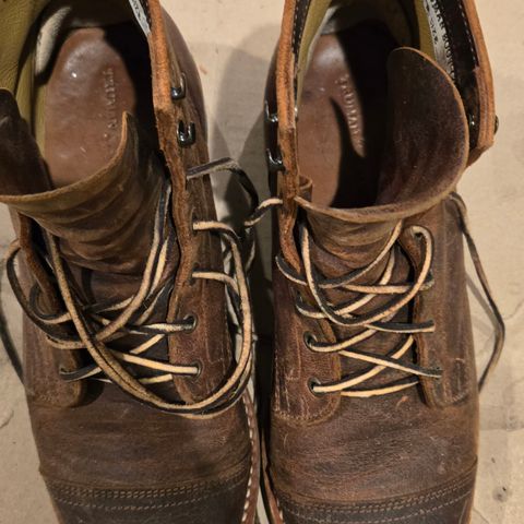 Truman Cap Toe Boot in Cognac Teton Stag
